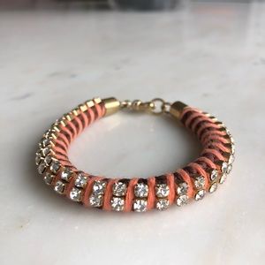 JCrew bracelet woven with rhinestones